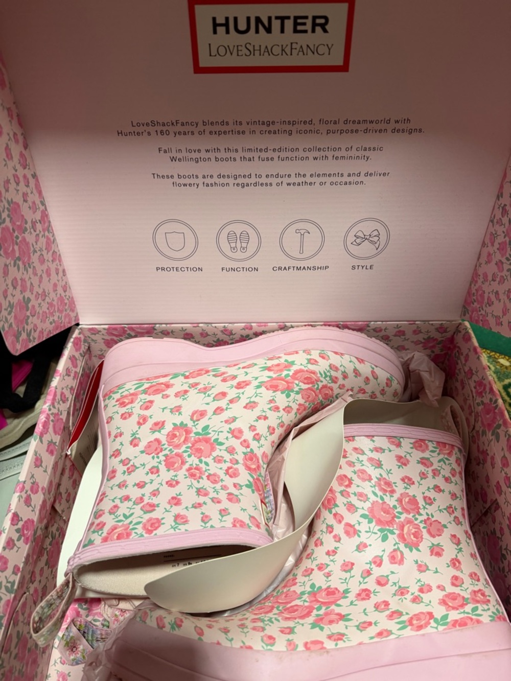 Hunter x LoveShackFancy short boots